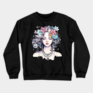 Floral Girl #5 Crewneck Sweatshirt